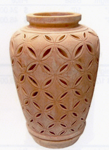 Large Garden Planter Asian Terra Cotta Lamp Jar